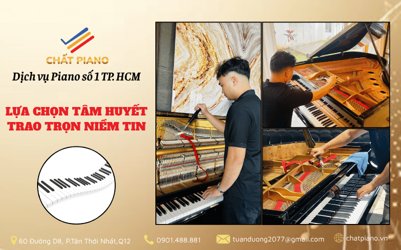Lựa chọn địa chỉ bán piano cũ uy tín tại TP.HCM có dịch vụ vận chuyển chuyên nghiệp và bảo hành tận nơi.